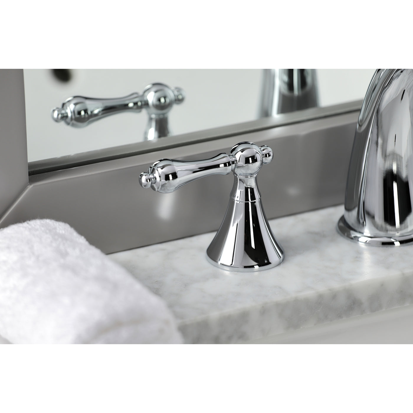 Elements of Design ES2971AL Widespread Bathroom Faucet with Brass Pop-Up, Polished Chrome