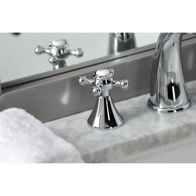 Elements of Design ES2971BX Widespread Bathroom Faucet with Brass Pop-Up, Polished Chrome