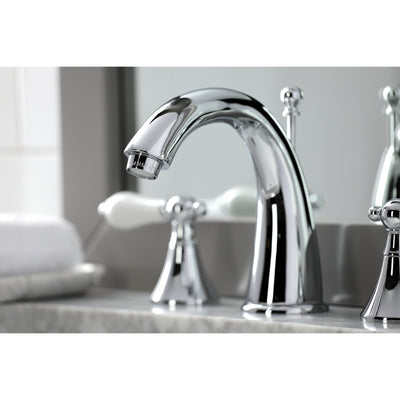 Elements of Design ES2971PL Widespread Bathroom Faucet with Brass Pop-Up, Polished Chrome