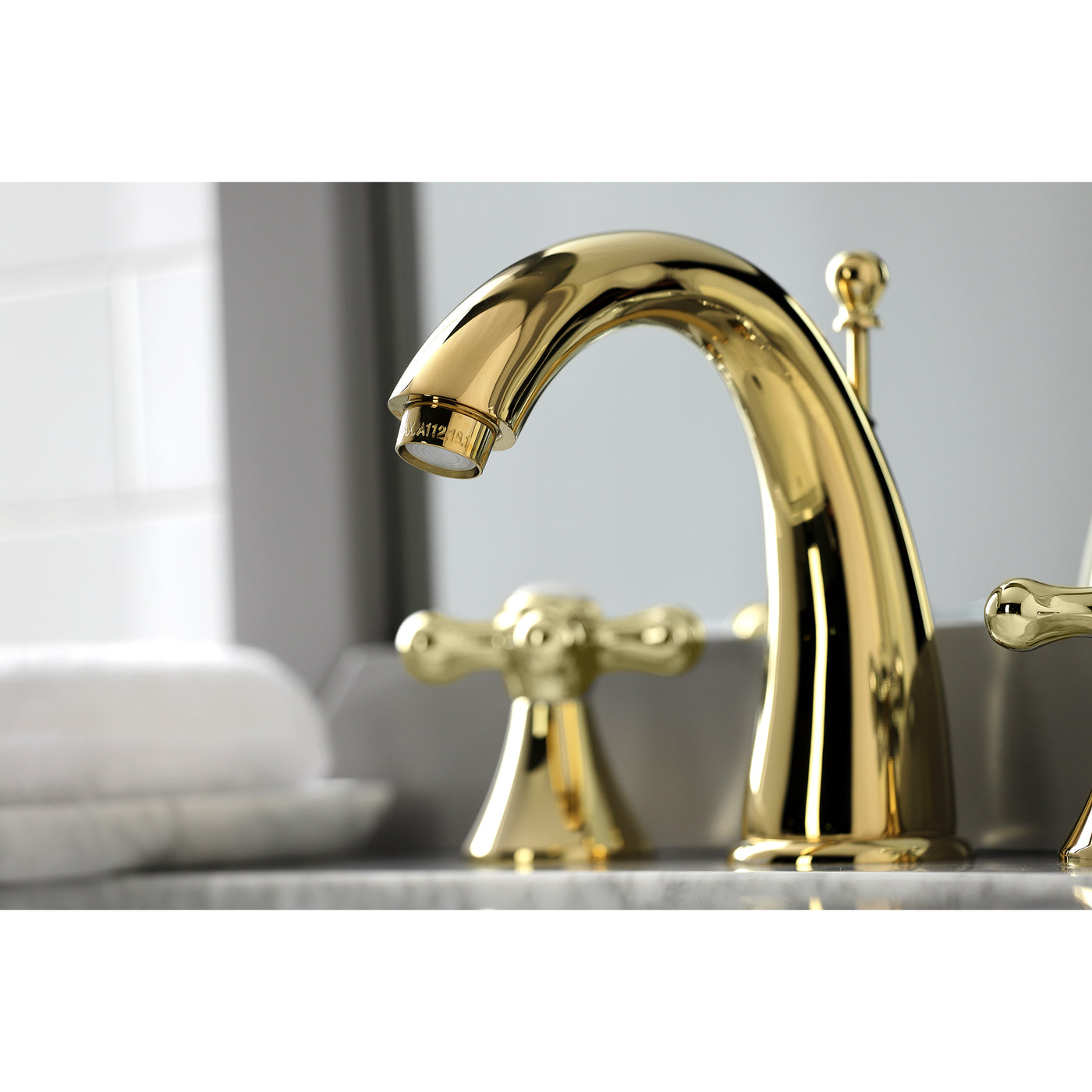 Elements of Design ES2972AX Widespread Bathroom Faucet with Brass Pop-Up, Polished Brass
