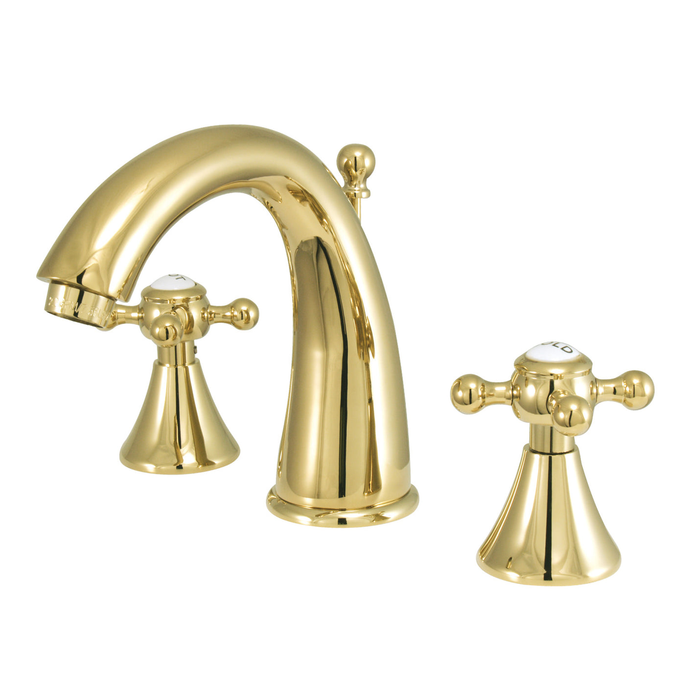 Elements of Design ES2972BX Widespread Bathroom Faucet with Brass Pop-Up, Polished Brass
