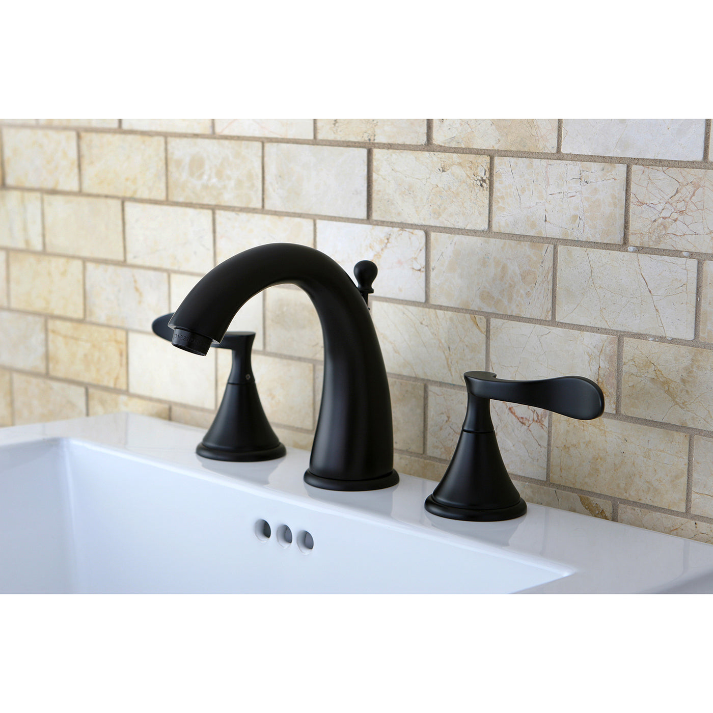 Elements of Design ES2975CFL Widespread Bathroom Faucet with Brass Pop-Up, Oil Rubbed Bronze