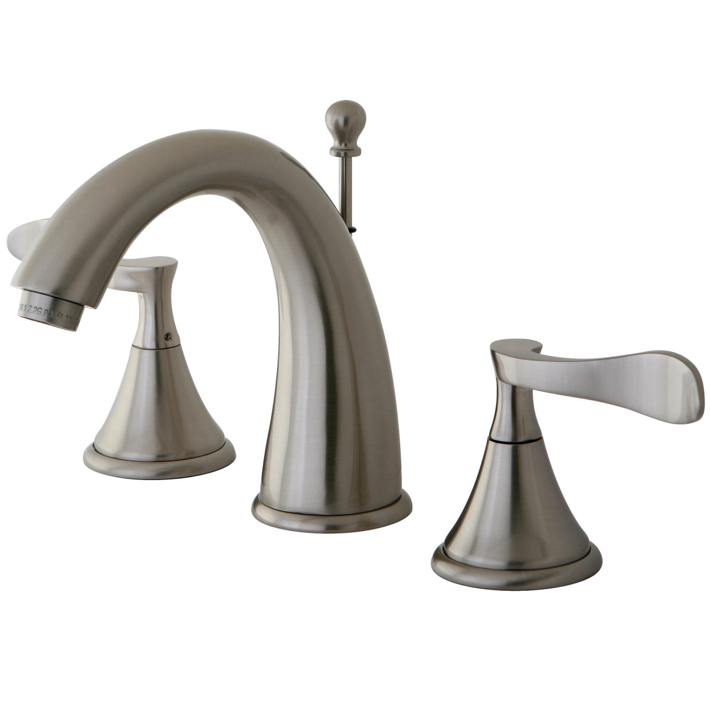 Elements of Design ES2978CFL Widespread Bathroom Faucet with Brass Pop-Up, Brushed Nickel