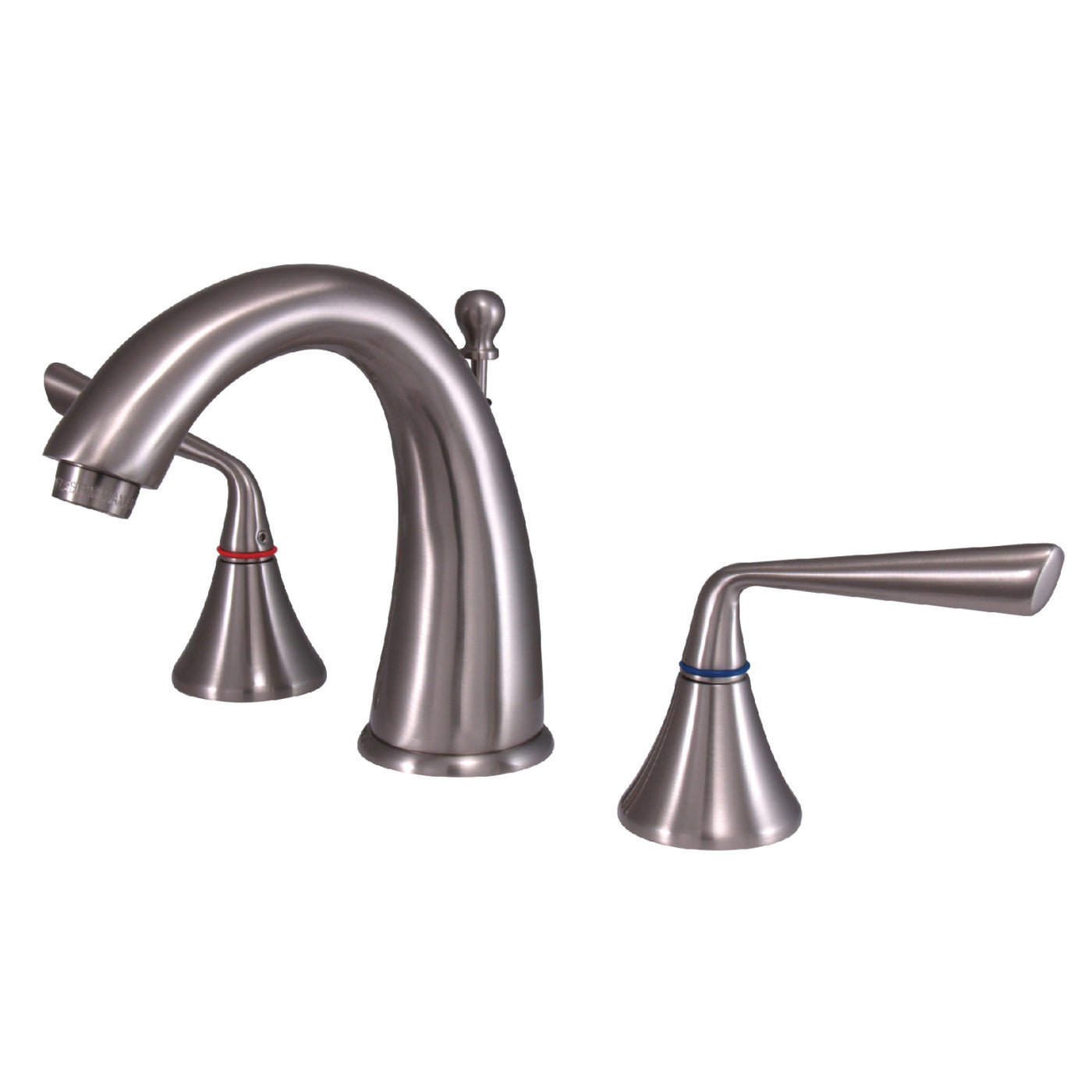 Elements of Design ES2978ZL Widespread Bathroom Faucet with Brass Pop-Up, Brushed Nickel