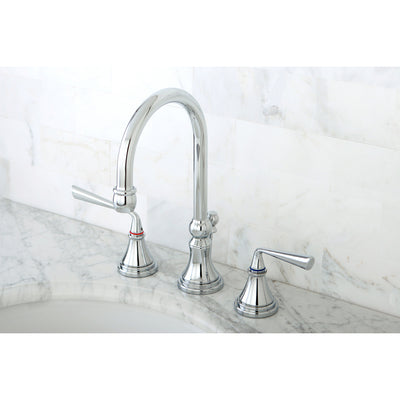 Elements of Design ES2981ZL Widespread Bathroom Faucet with Brass Pop-Up, Polished Chrome