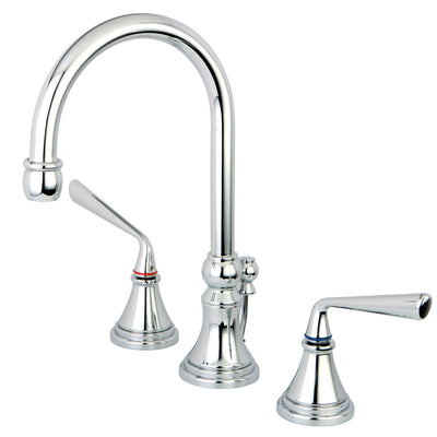 Elements of Design ES2981ZL Widespread Bathroom Faucet with Brass Pop-Up, Polished Chrome
