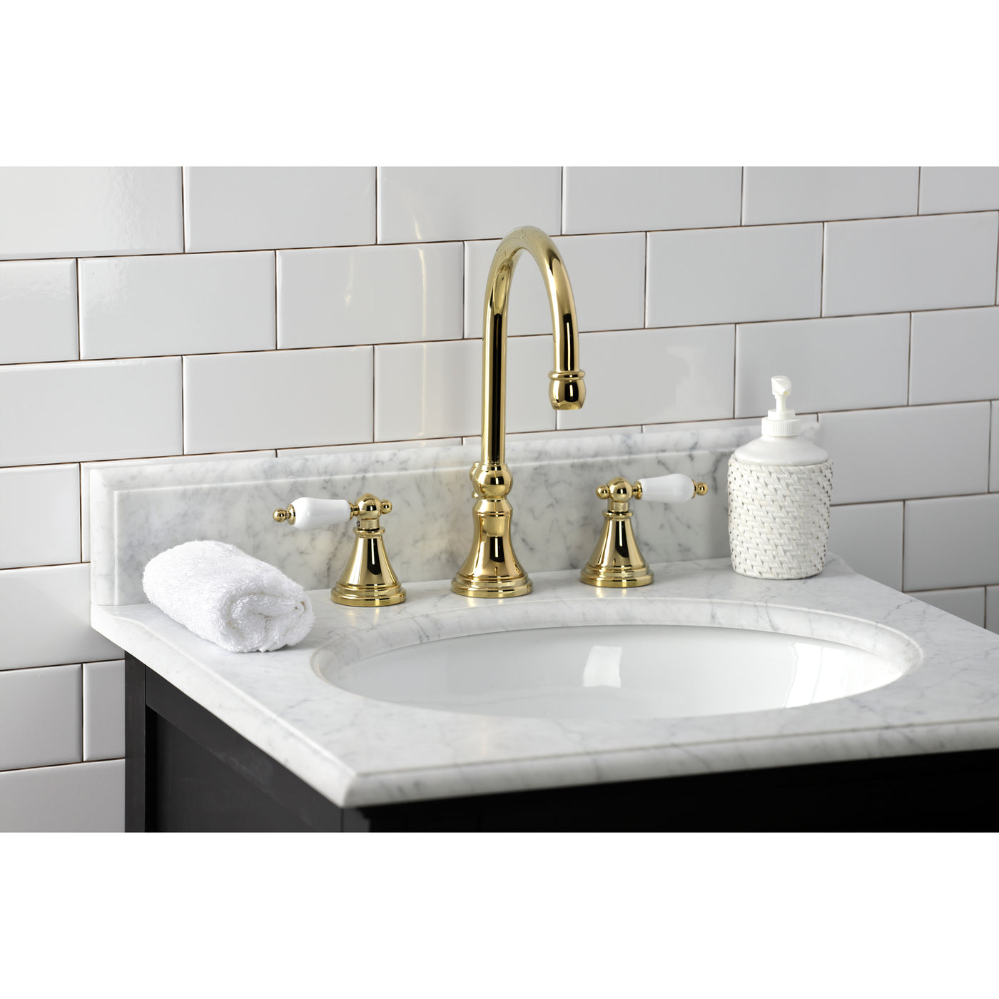 Elements of Design ES2982PL Widespread Bathroom Faucet, Polished Brass