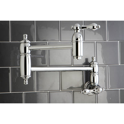 Elements of Design ES3101AL Wall Mount Pot Filler Kitchen Faucet, Polished Chrome