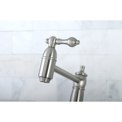 Elements of Design ES3108AL Wall Mount Pot Filler Kitchen Faucet, Brushed Nickel