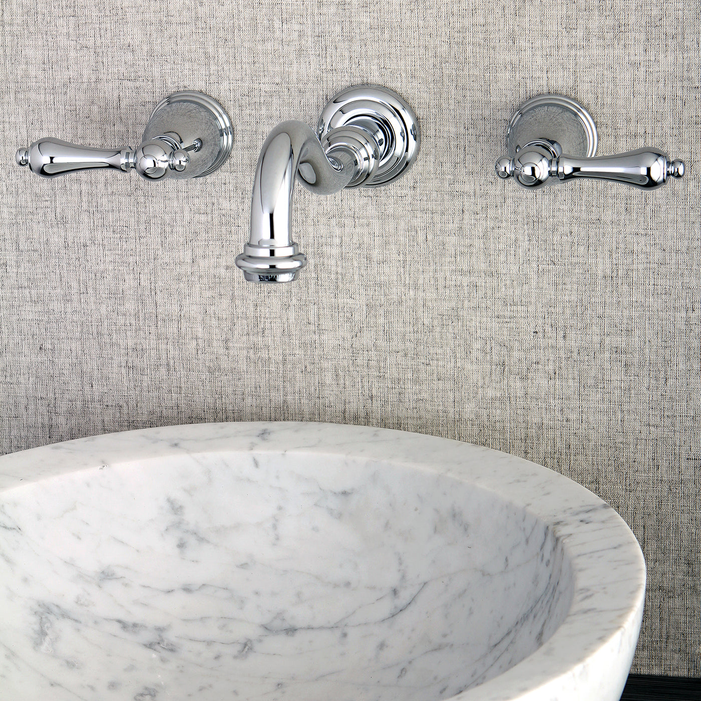 Elements of Design ES3121AL 2-Handle Wall Mount Bathroom Faucet, Polished Chrome