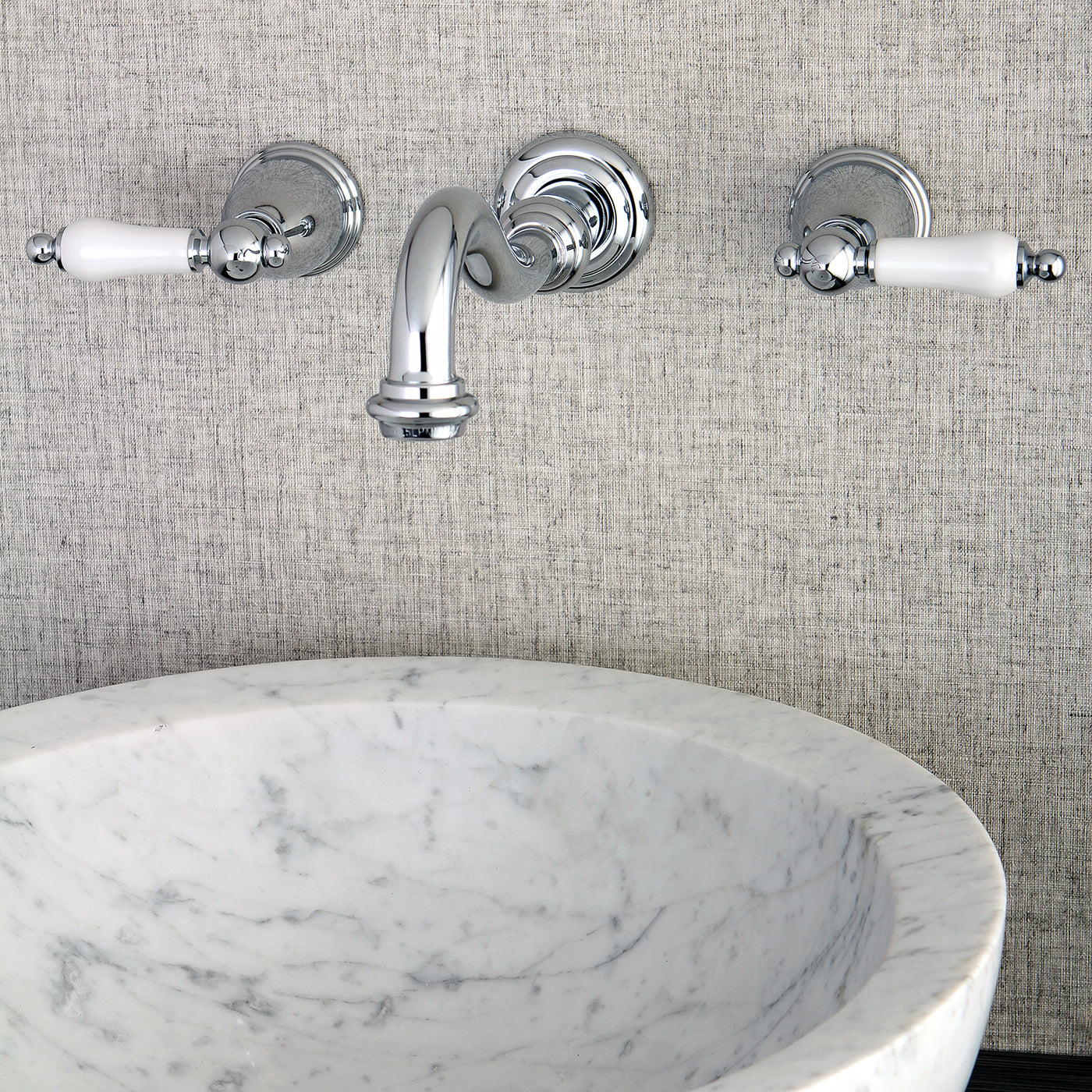 Elements of Design ES3121PL 2-Handle Wall Mount Bathroom Faucet, Polished Chrome
