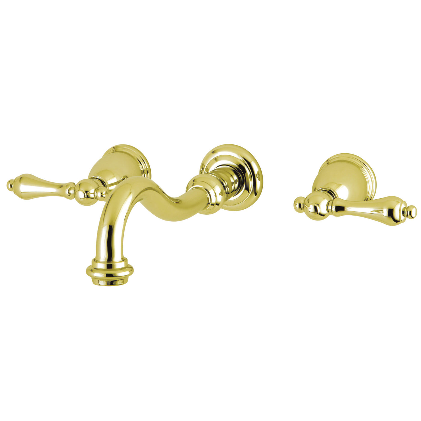Elements of Design ES3122AL 2-Handle Wall Mount Bathroom Faucet, Polished Brass