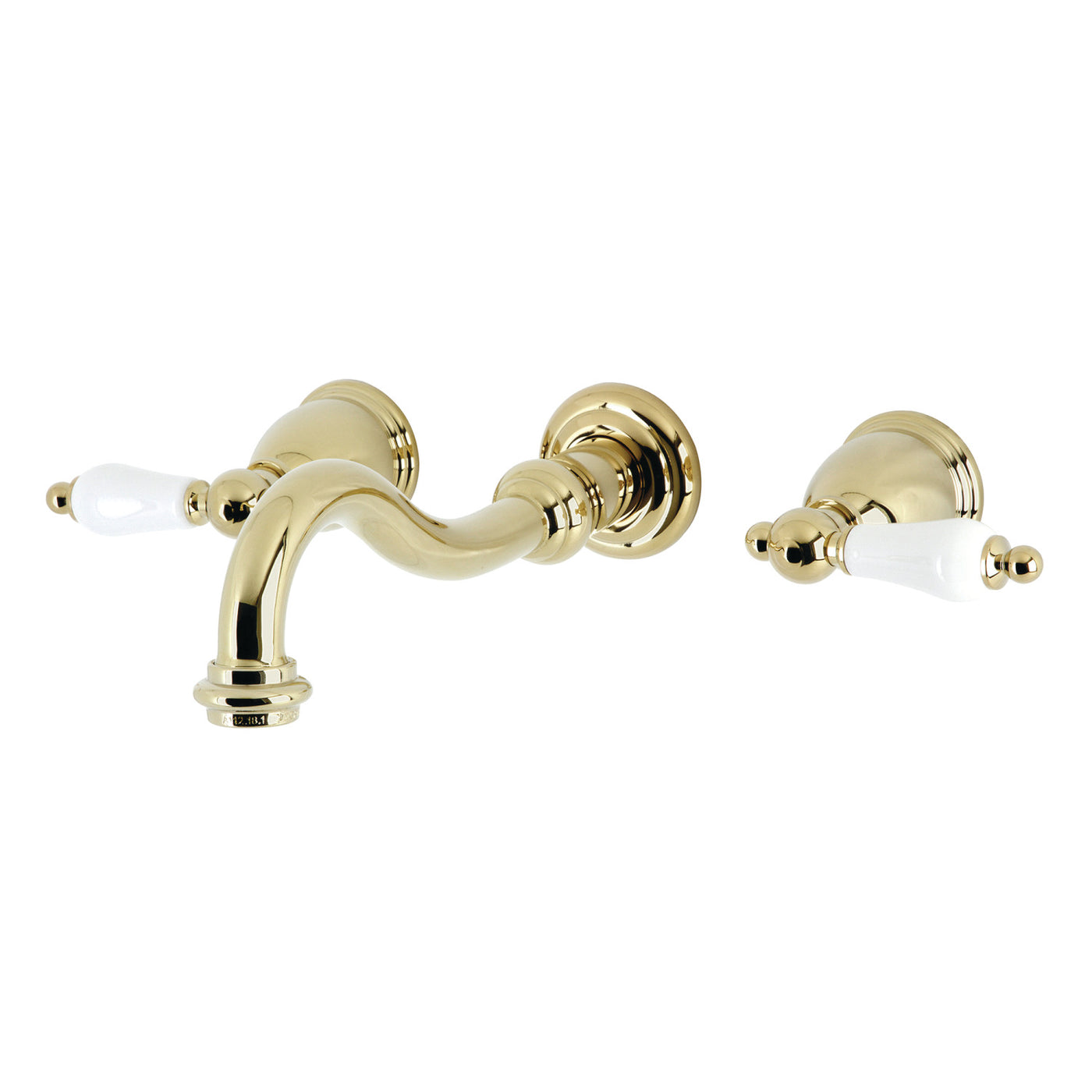 Elements of Design ES3122PL 2-Handle Wall Mount Bathroom Faucet, Polished Brass
