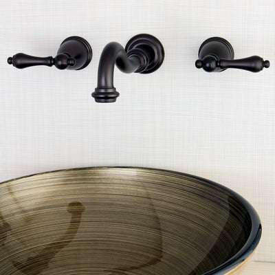 Elements of Design ES3125AL 2-Handle Wall Mount Bathroom Faucet, Oil Rubbed Bronze
