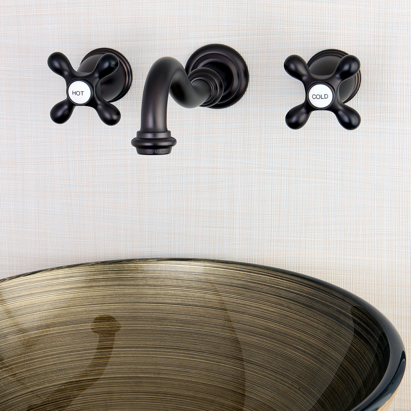Elements of Design ES3125AX 2-Handle Wall Mount Bathroom Faucet, Oil Rubbed Bronze