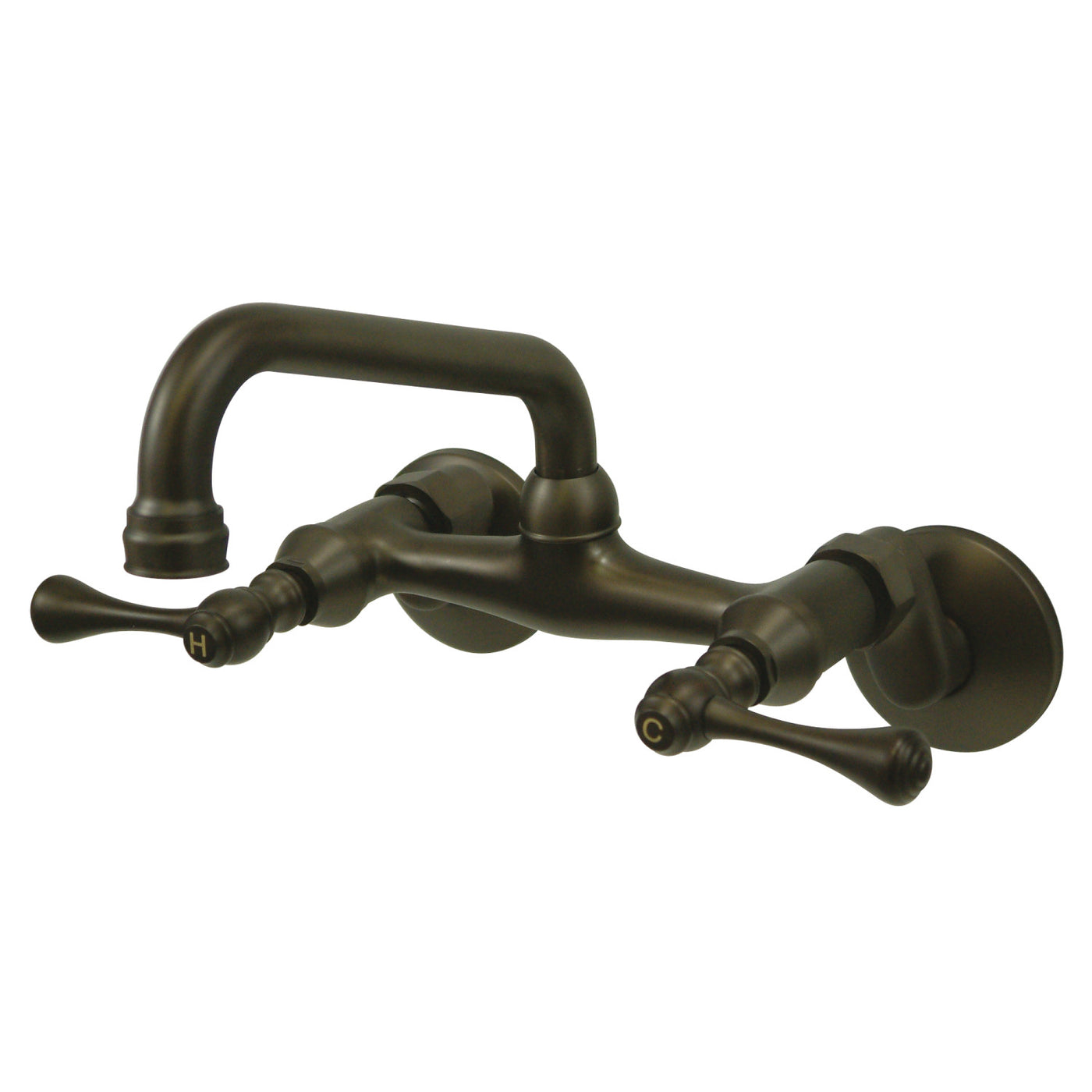 Elements of Design ES3135L Adjustable Center Wall Mount Kitchen Faucet, Oil Rubbed Bronze