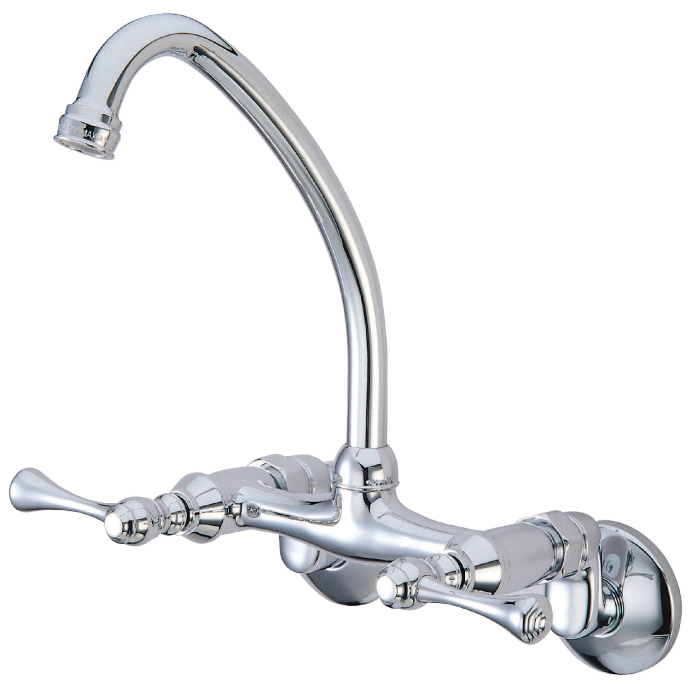 Elements of Design ES3141L Adjustable Center Wall Mount Kitchen Faucet, Polished Chrome