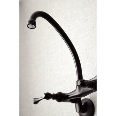 Elements of Design ES3145L Adjustable Center Wall Mount Kitchen Faucet, Oil Rubbed Bronze