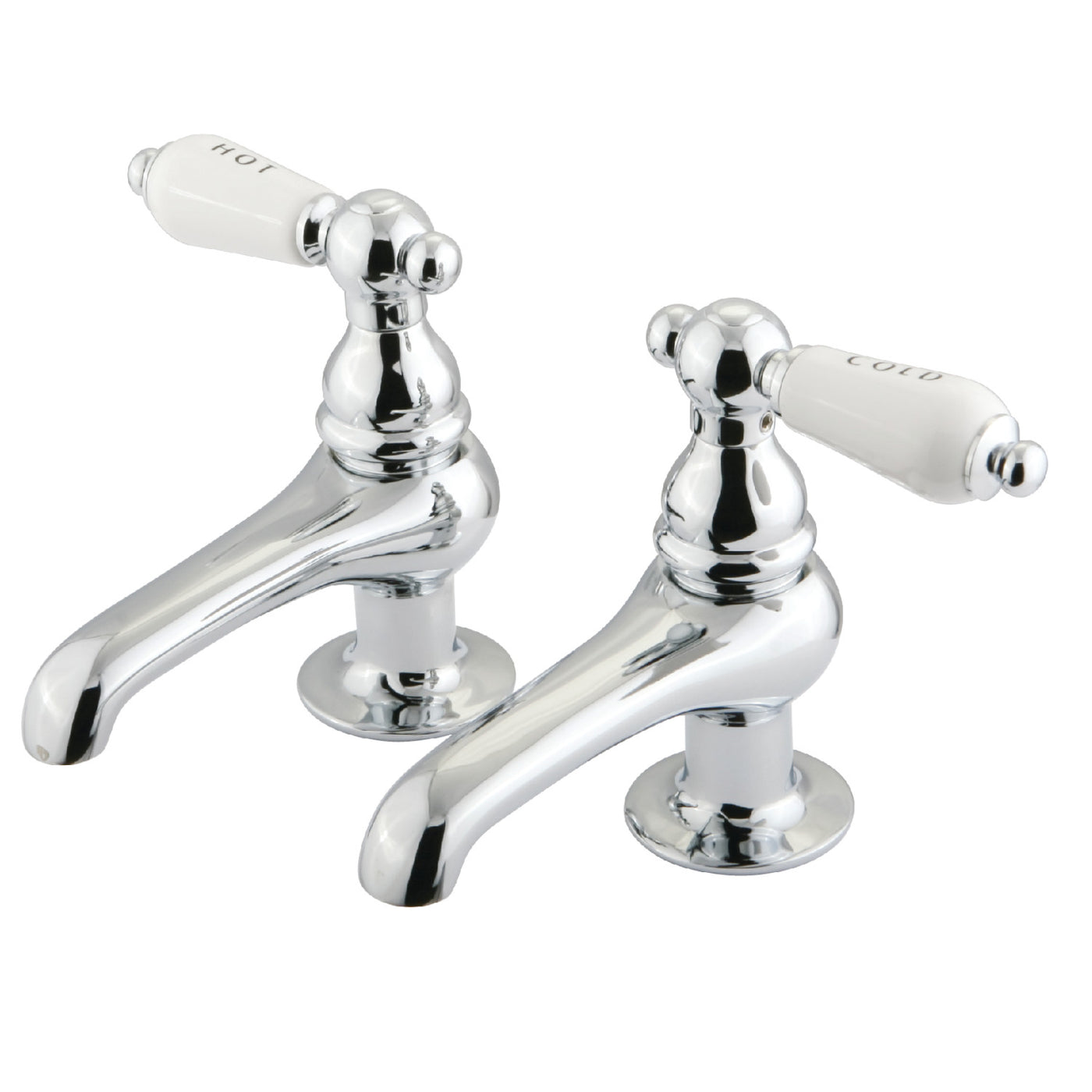 Elements of Design ES3201PL Basin Faucet with Porcelain Lever Handel, Polished Chrome