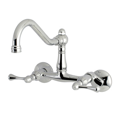 Elements of Design ES3221BL 6-Inch Adjustable Center Wall Mount Kitchen Faucet, Polished Chrome