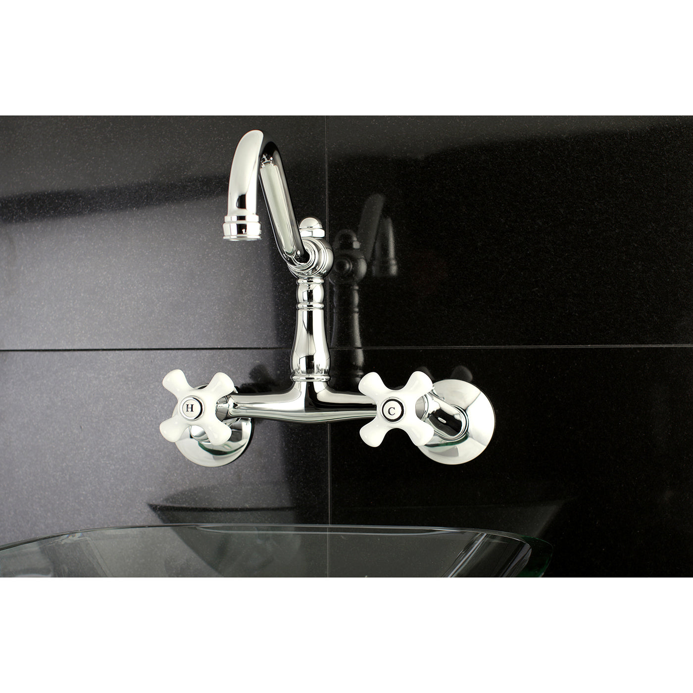 Elements of Design ES3221PX 6-Inch Adjustable Center Wall Mount Kitchen Faucet, Polished Chrome