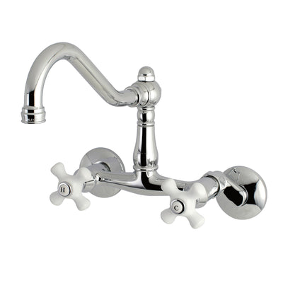 Elements of Design ES3221PX 6-Inch Adjustable Center Wall Mount Kitchen Faucet, Polished Chrome