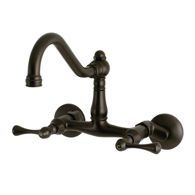 Elements of Design ES3225BL 6-Inch Adjustable Center Wall Mount Kitchen Faucet, Oil Rubbed Bronze