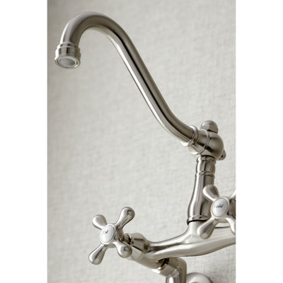 Elements of Design ES3228AX 6-Inch Adjustable Center Wall Mount Kitchen Faucet, Brushed Nickel