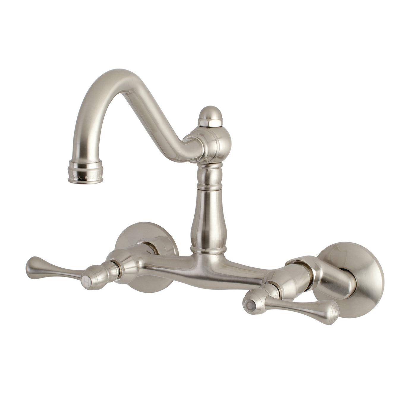 Elements of Design ES3228BL 6-Inch Adjustable Center Wall Mount Kitchen Faucet, Brushed Nickel