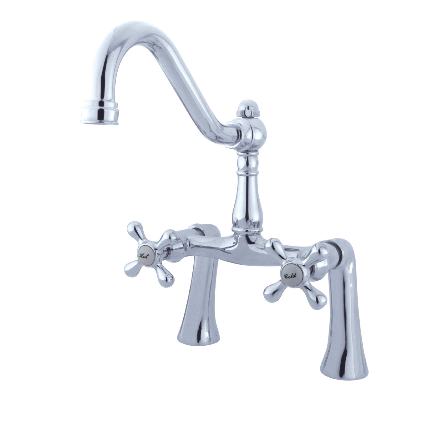 Elements of Design ES3231AX 7-Inch Center Deck Mount Clawfoot Tub Faucet, Polished Chrome