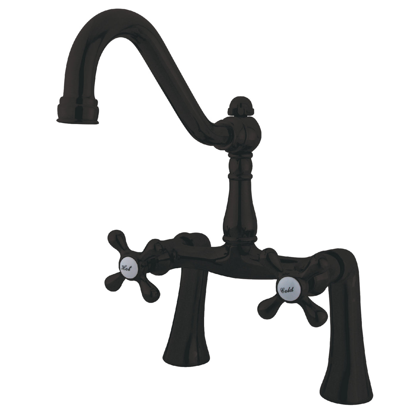 Elements of Design ES3235AX 7-Inch Center Deck Mount Clawfoot Tub Faucet, Oil Rubbed Bronze