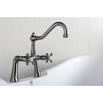 Elements of Design ES3238AX 7-Inch Center Deck Mount Clawfoot Tub Faucet, Brushed Nickel