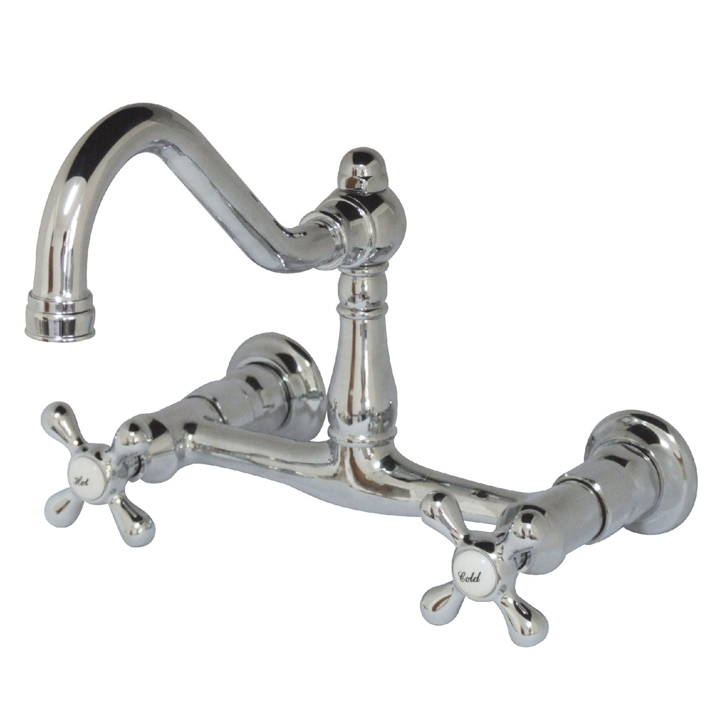 Elements of Design ES3241AX 8-Inch Center Wall Mount Bathroom Faucet, Polished Chrome