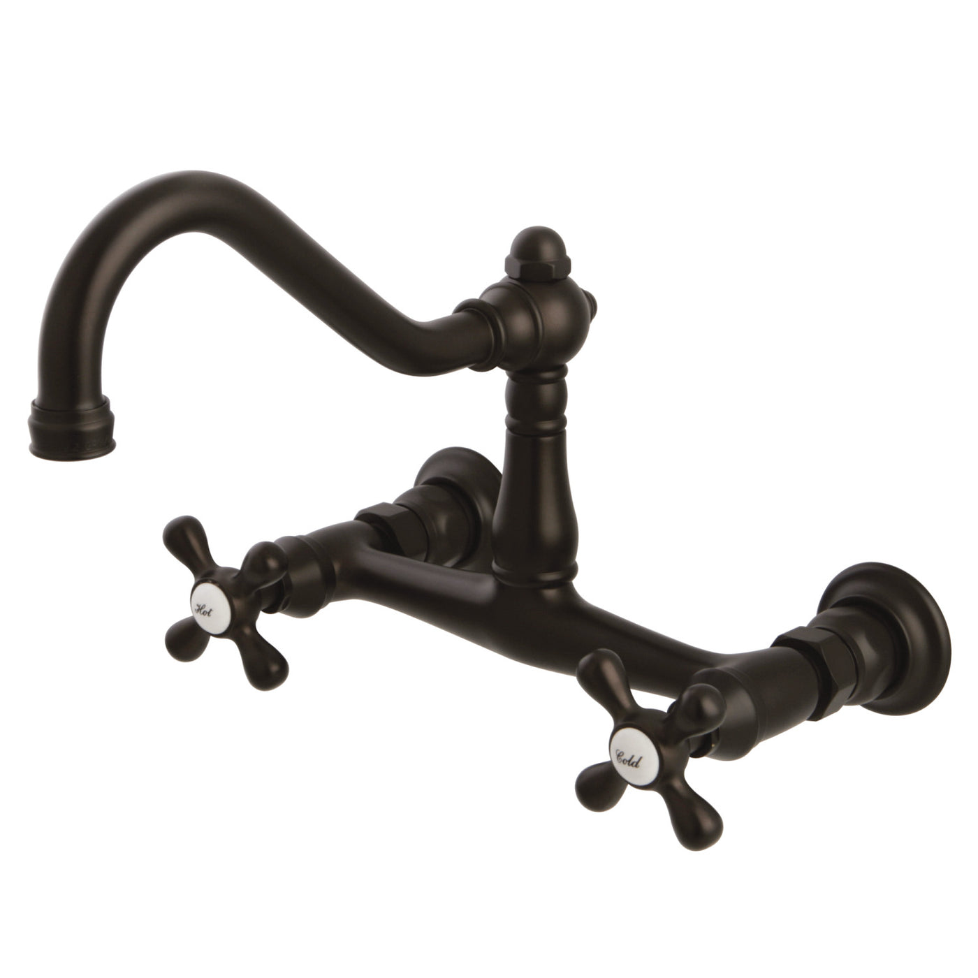 Elements of Design ES3245AX 8-Inch Center Wall Mount Bathroom Faucet, Oil Rubbed Bronze