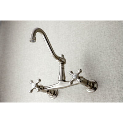 Elements of Design ES3248AX 8-Inch Center Wall Mount Bathroom Faucet, Brushed Nickel