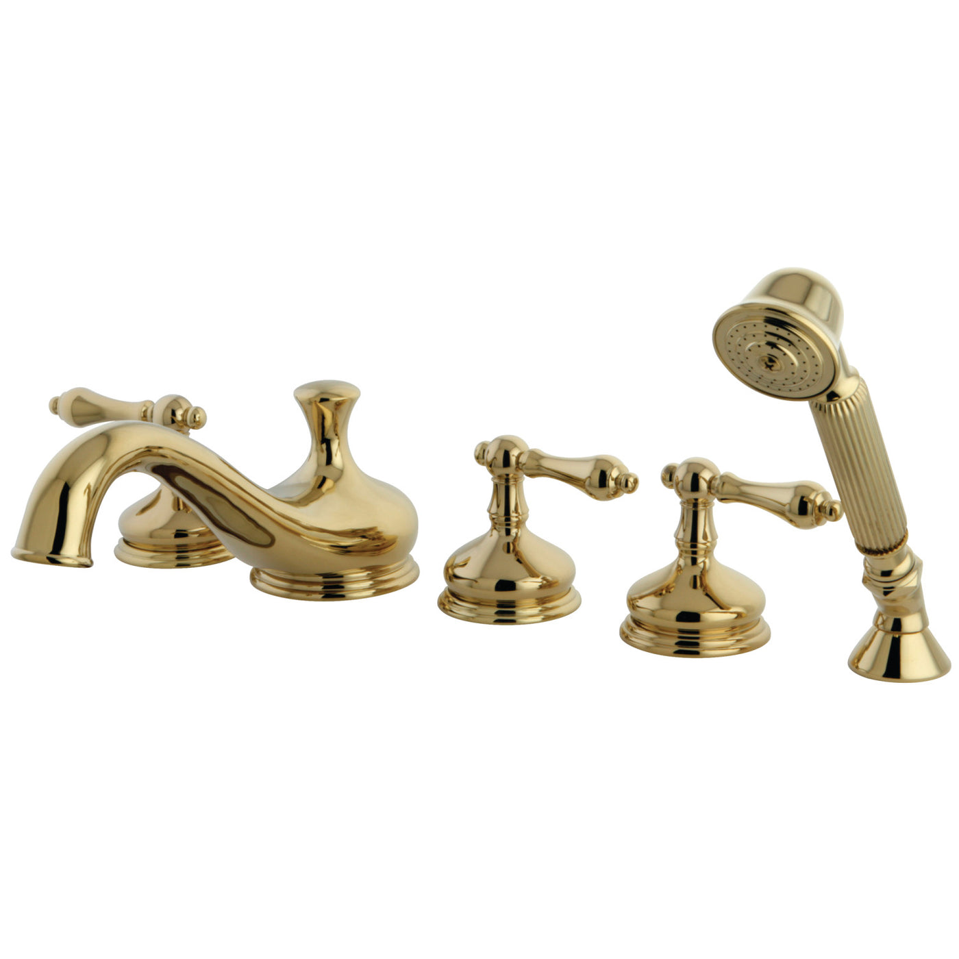 Elements of Design ES33325AL Roman Tub Faucet with Hand Shower, Polished Brass