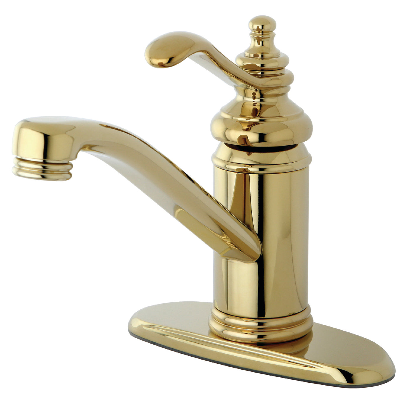Elements of Design ES3402TL Single-Handle Bathroom Faucet with Push Pop-Up, Polished Brass