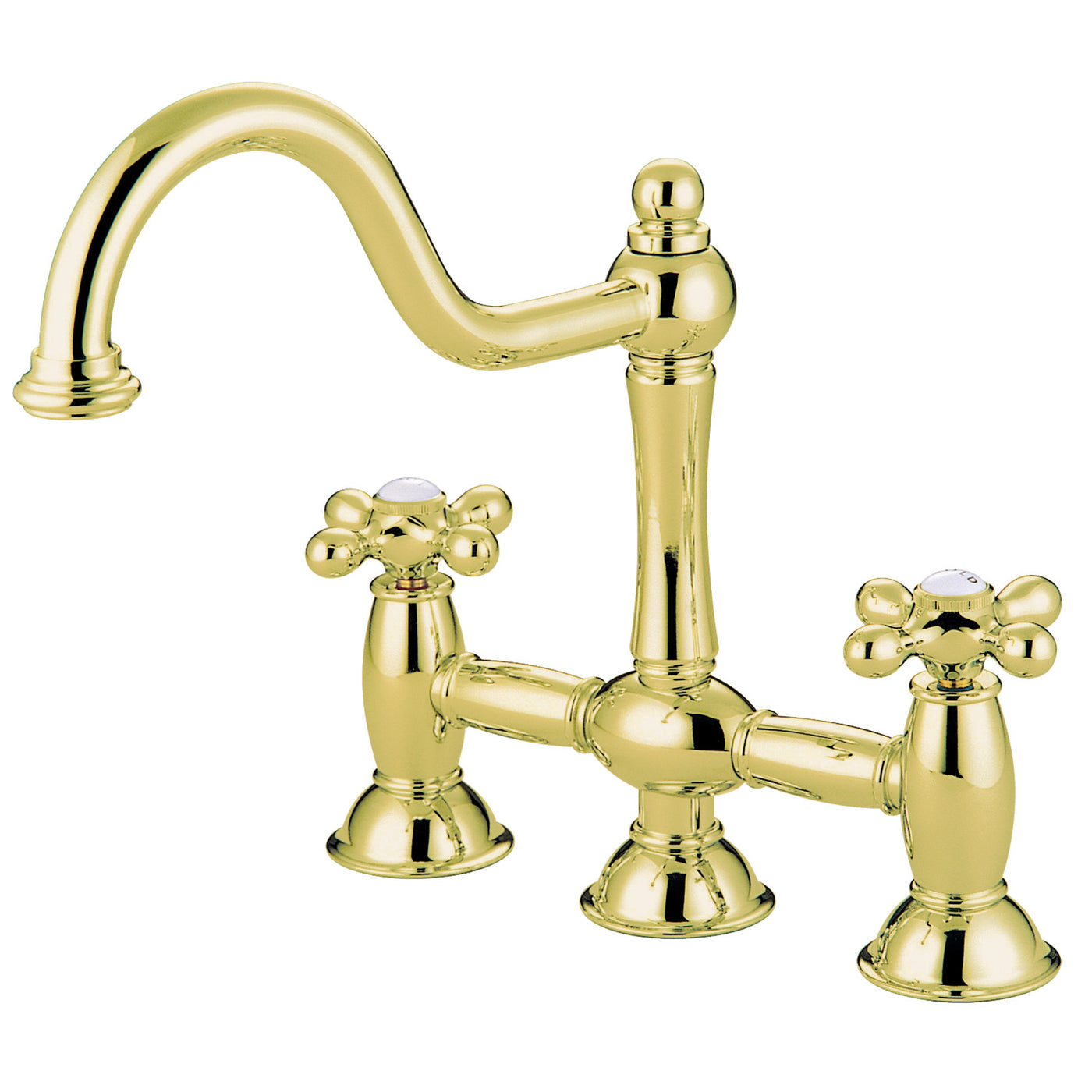 Elements of Design ES3782AX Bridge Kitchen Faucet, Polished Brass