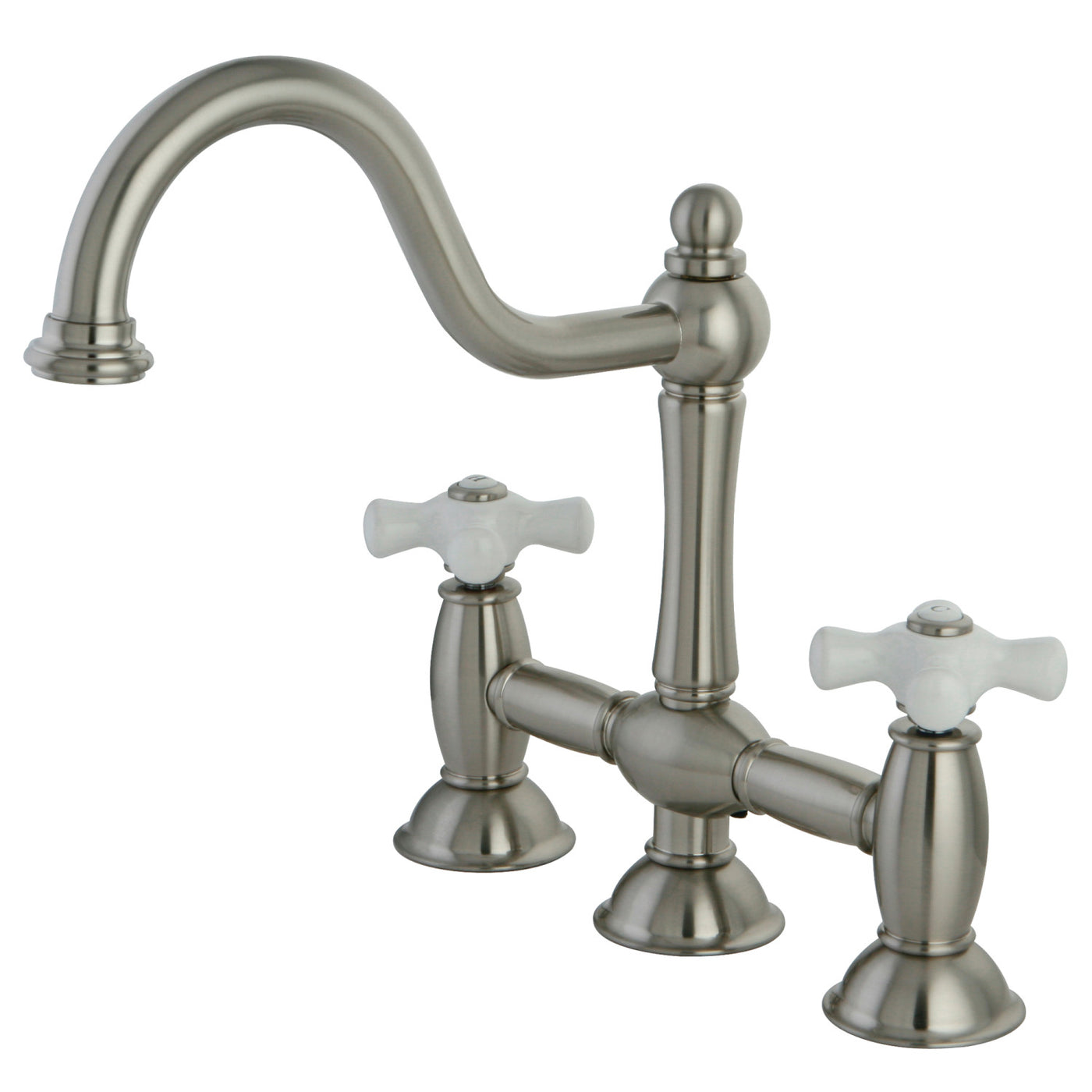 Elements of Design ES3788PX Bridge Kitchen Faucet, Brushed Nickel