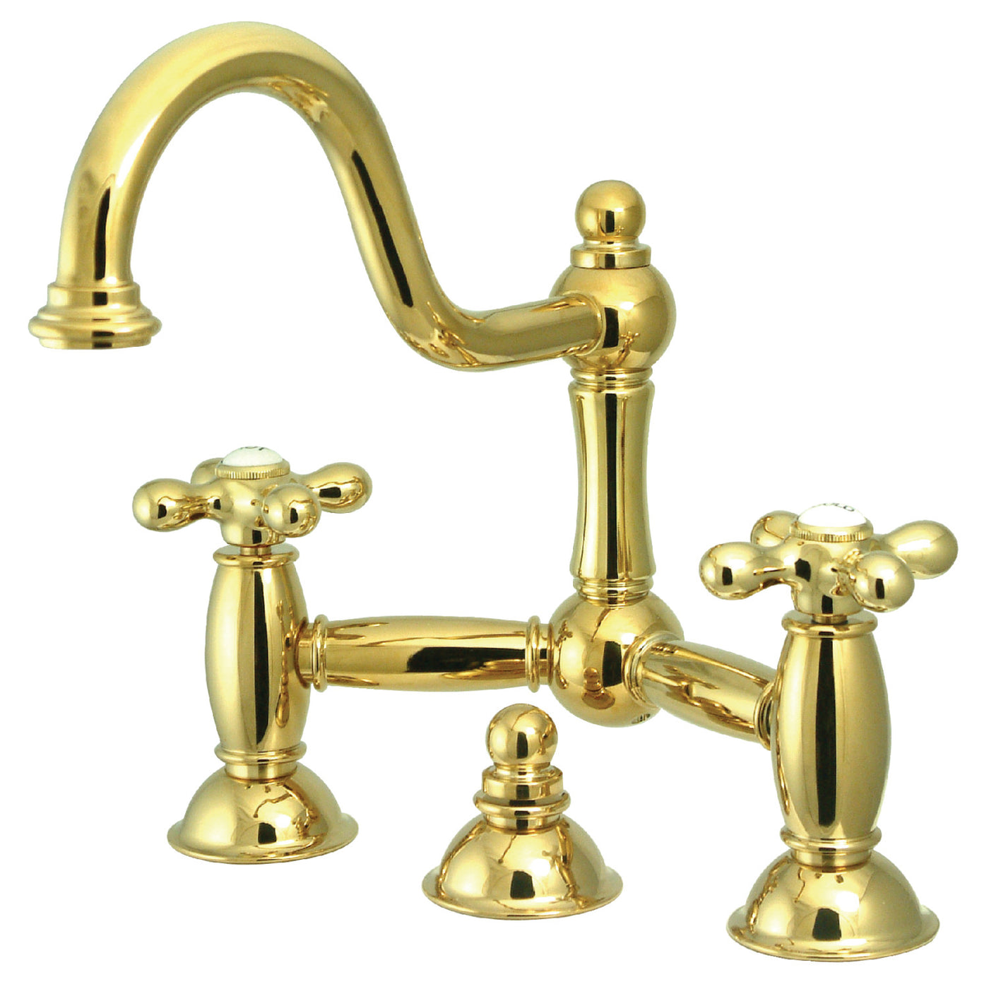 Elements of Design ES3912AX Bridge Bathroom Faucet, Polished Brass