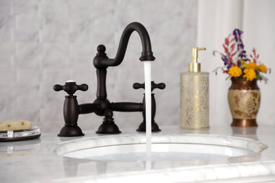 Elements of Design ES3915AX Bridge Bathroom Faucet, Oil Rubbed Bronze