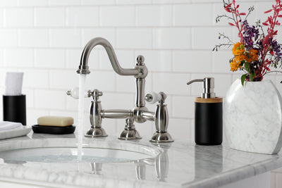 Elements of Design ES3918PL Bridge Bathroom Faucet, Brushed Nickel