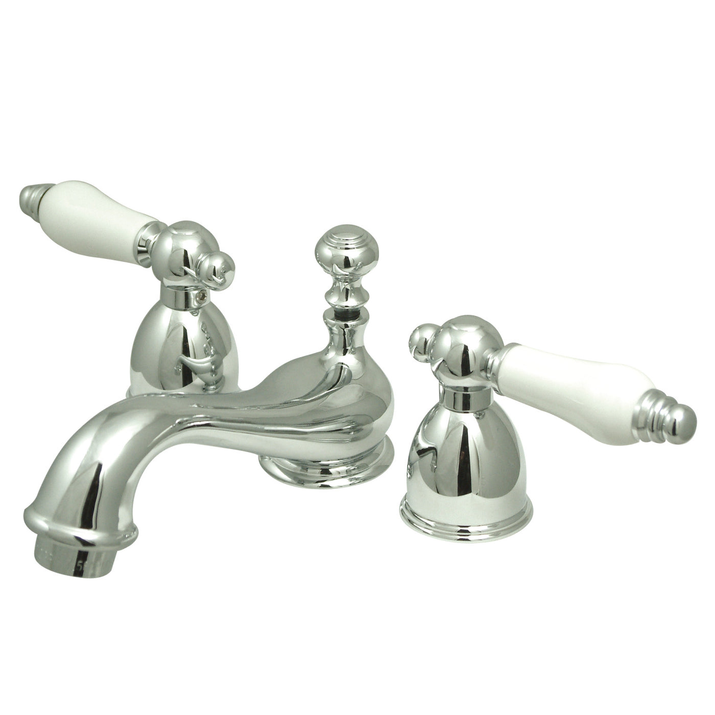 Elements of Design ES3951PL Mini-Widespread Bathroom Faucet with Brass Pop-Up, Polished Chrome