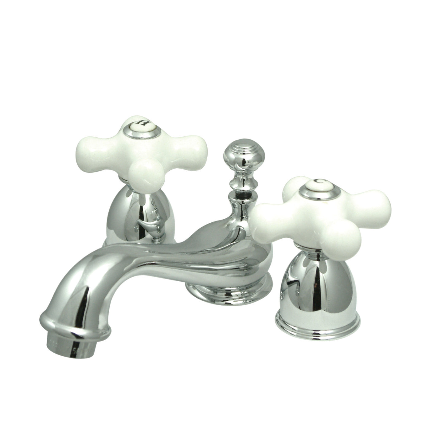 Elements of Design ES3951PX Mini-Widespread Bathroom Faucet with Brass Pop-Up, Polished Chrome