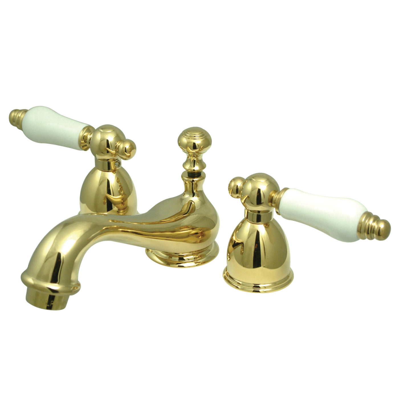 Elements of Design ES3952PL Mini-Widespread Bathroom Faucet with Brass Pop-Up, Polished Brass