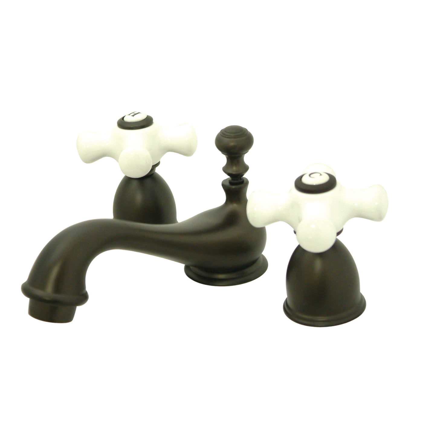Elements of Design ES3955PX Mini-Widespread Bathroom Faucet with Brass Pop-Up, Oil Rubbed Bronze