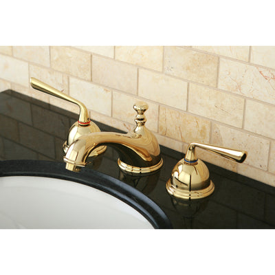 Elements of Design ES3962ZL Widespread Bathroom Faucet with Brass Pop-Up, Polished Brass