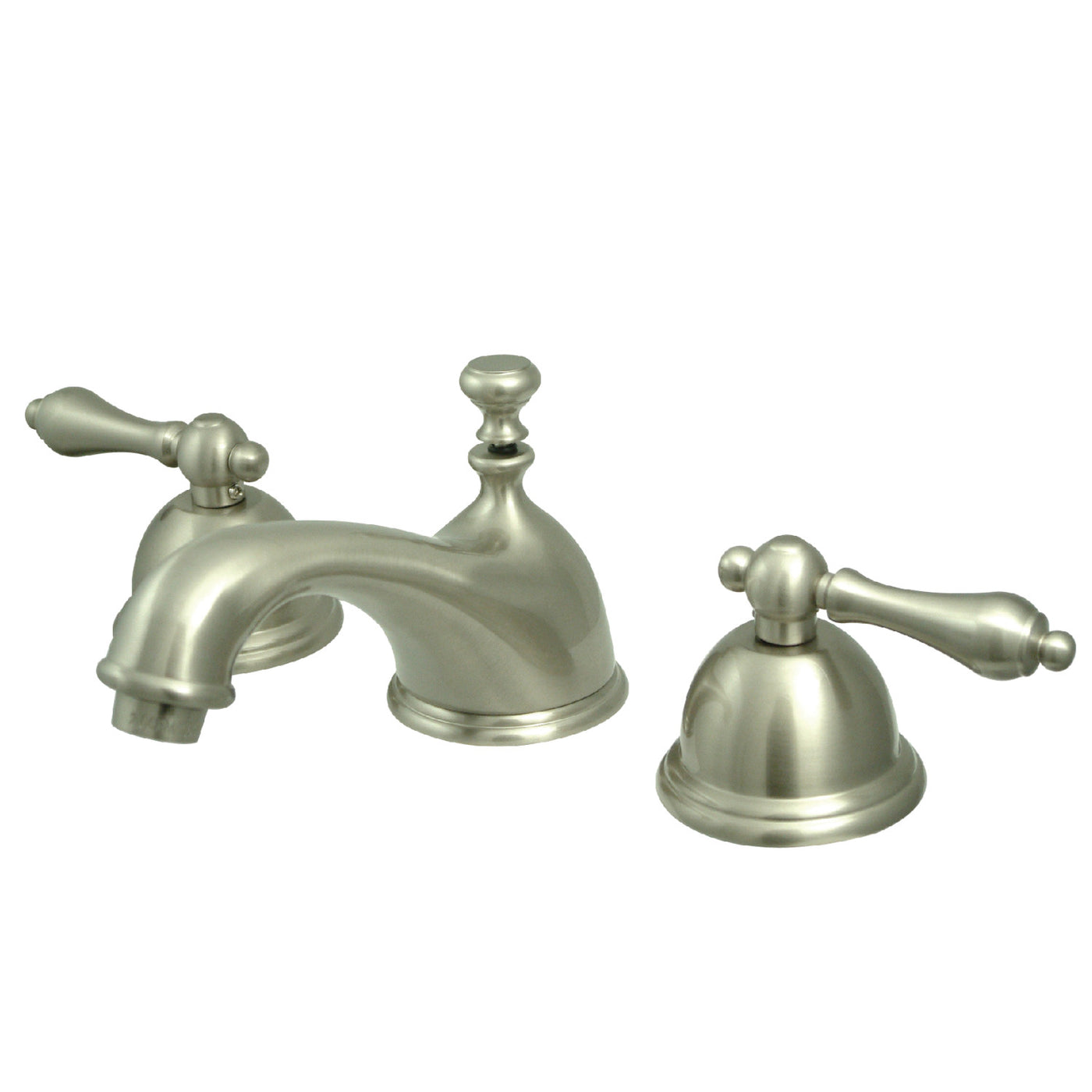 Elements of Design ES3968AL Widespread Bathroom Faucet with Brass Pop-Up, Brushed Nickel