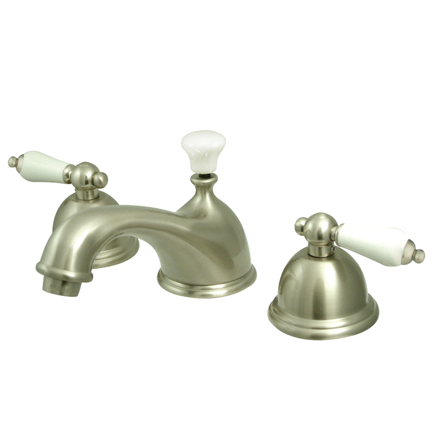 Elements of Design ES3968PL Widespread Bathroom Faucet with Brass Pop-Up, Brushed Nickel