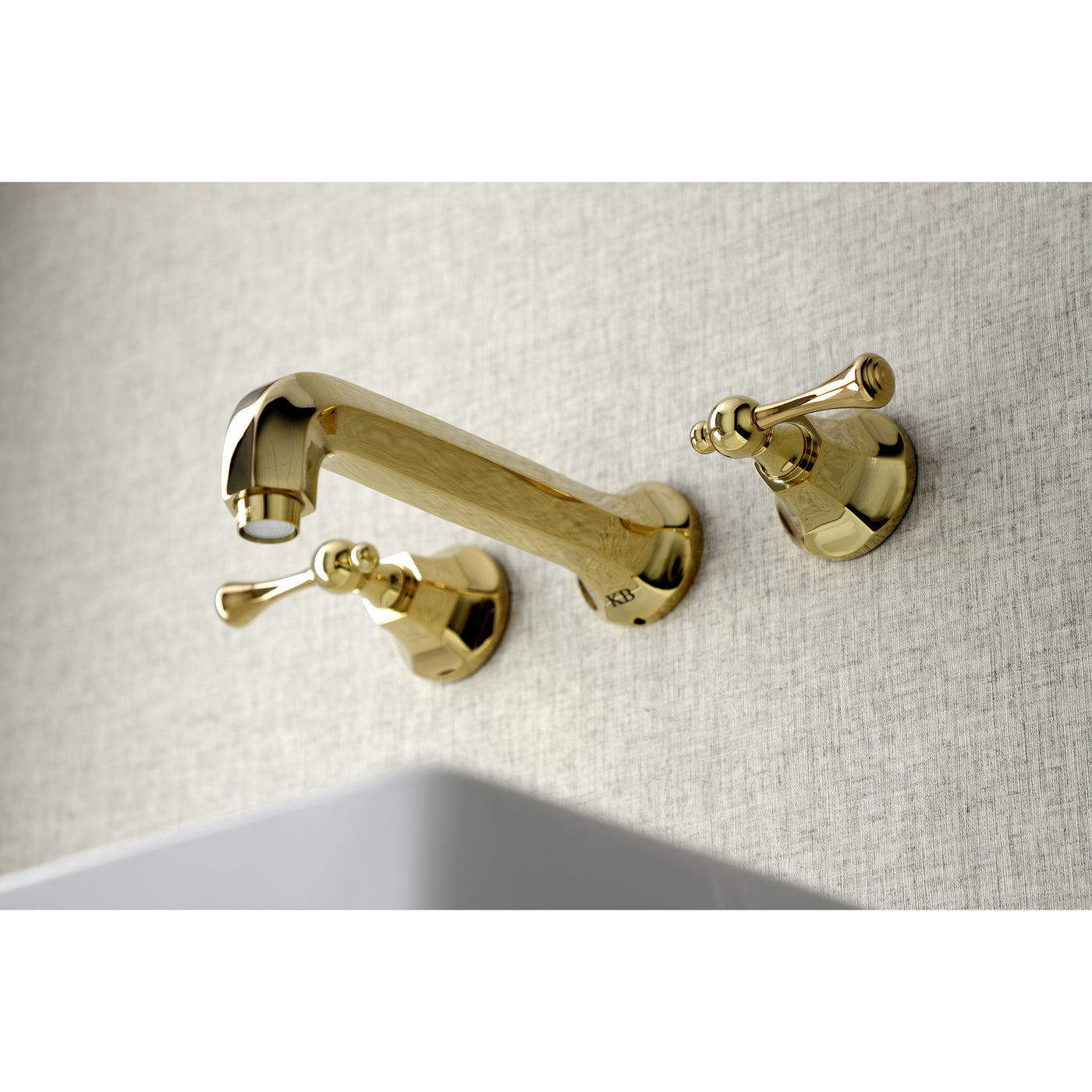 Elements of Design ES4122BL Wall Mount Bathroom Faucet, Polished Brass